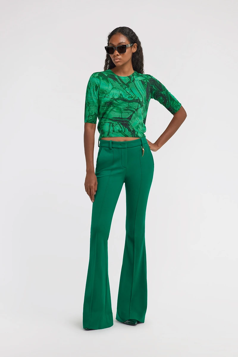 Malachite Print Short sleeve Knit