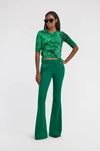 Malachite Print Short sleeve Knit