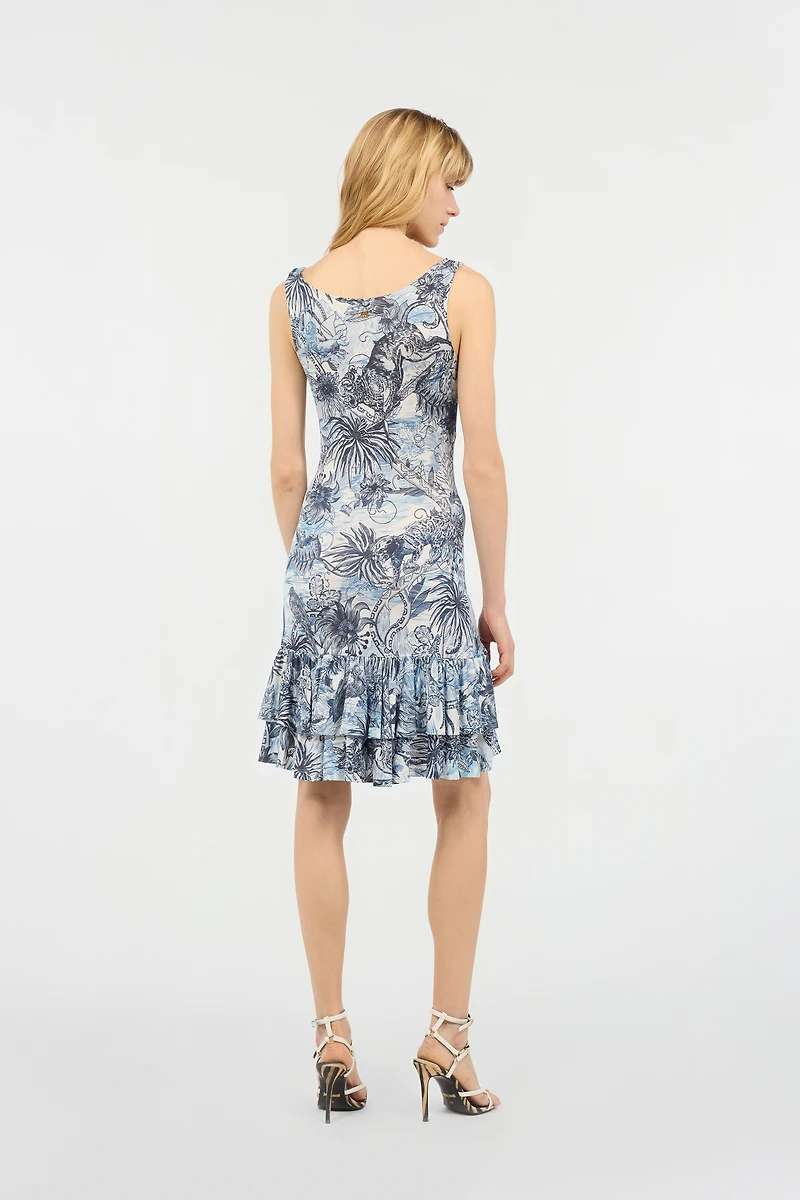 Short Jungle-Print Dress