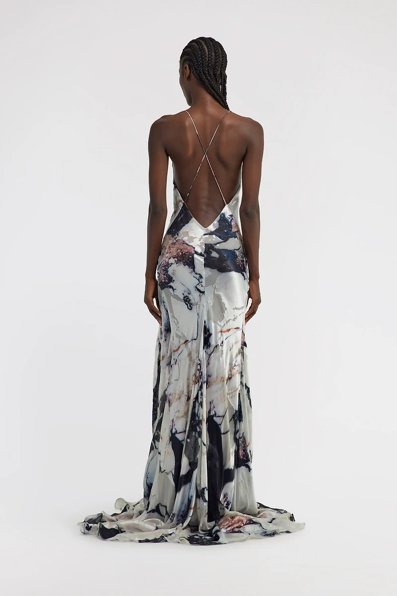 Marble Print Dress
