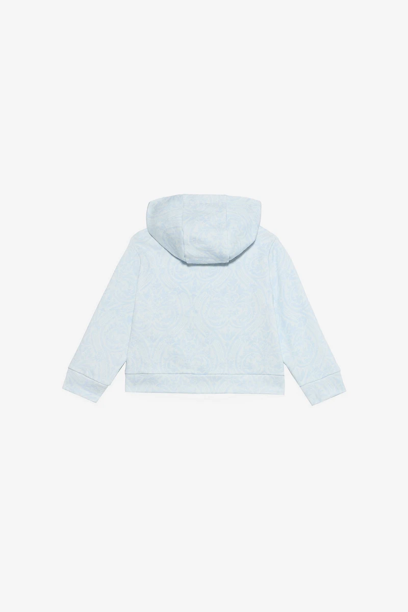Baby Blue Sweatshirt with Floral Print