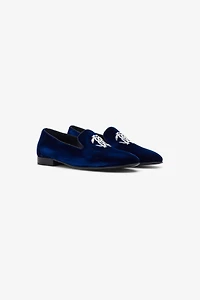 Velvet loafers with Monogram Mirror Snake