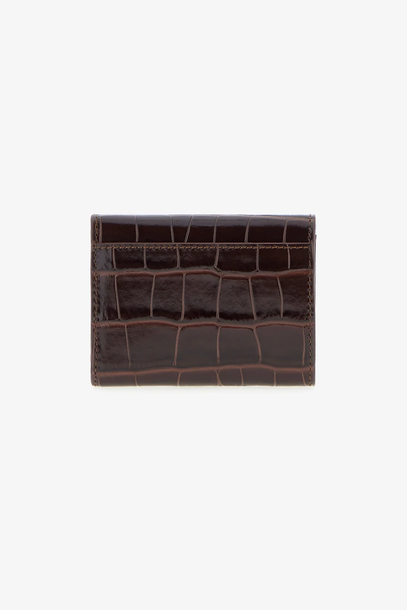 Crocodile-print wallet