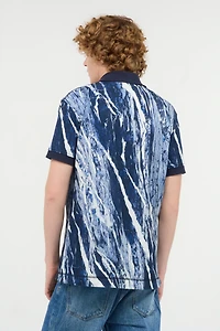 Polo Shirt With Rubane Print