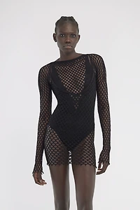 Knit swimsuit cover-up