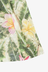 Broderie Anglaise Skirt With Floral Print