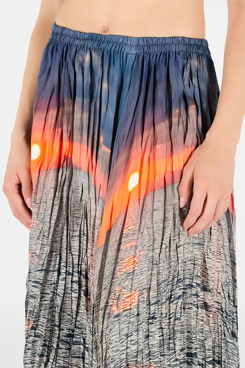 Sunrise Print Skirt
