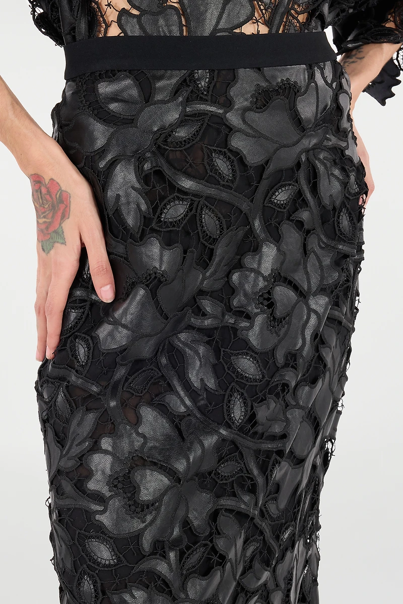 Long Skirt With All-Over Floral Pattern