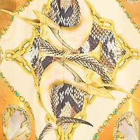Sunset Print Silk Shorts