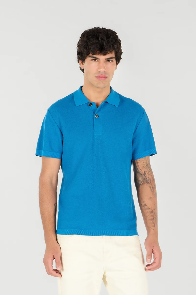 Stretto Di Messina Print Polo Sweater