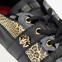 Leopard Print Leather Sneakers
