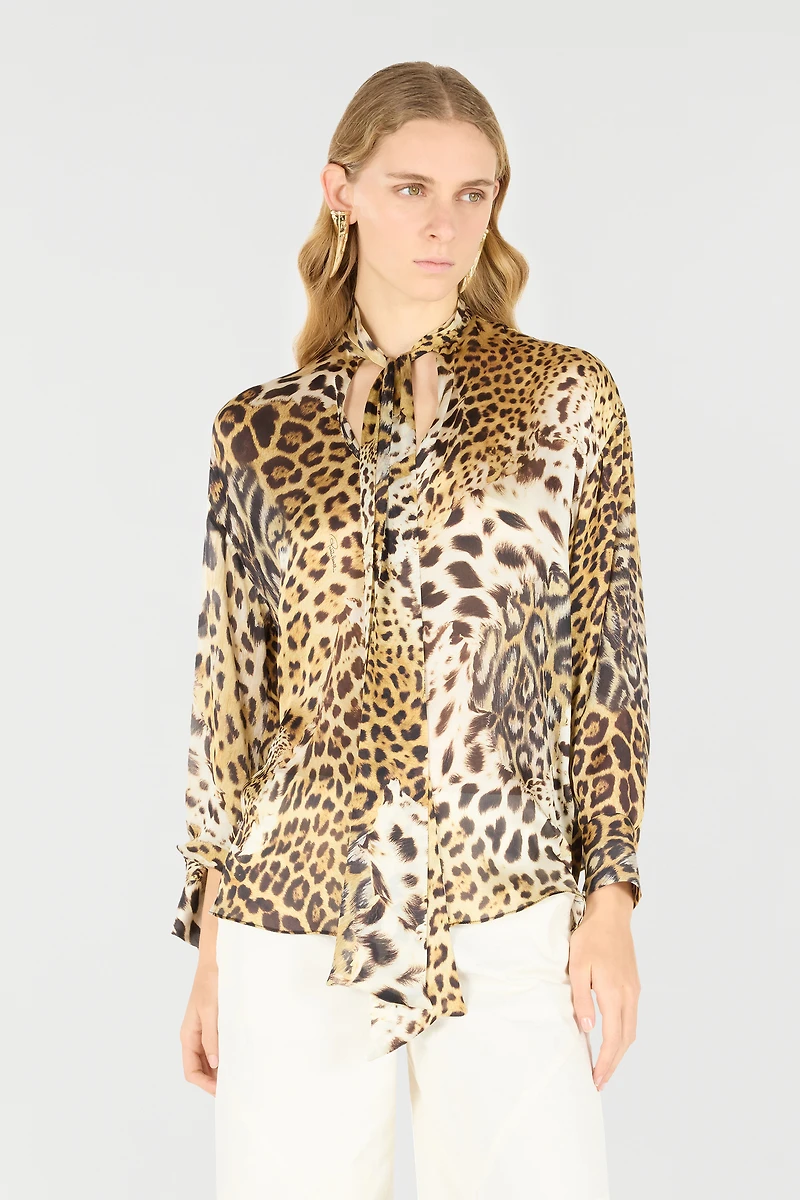 Shirt With Jaguar Skin Print