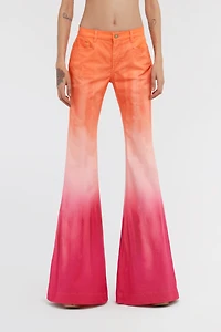 Flared denim