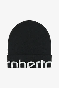 Wool Blend Beanie with Logo