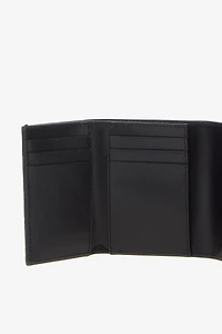 Small logo-print leather wallet
