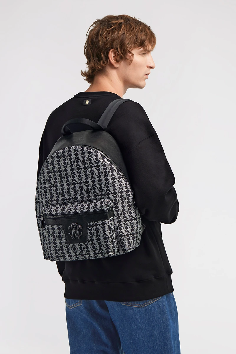 Backpack with Monogram Mirror Snake