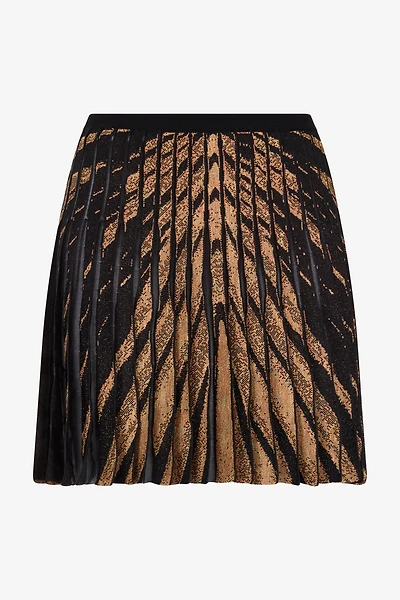 Knit skirt with Ray of Gold print