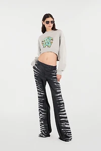 Pants With Side Zebra Print