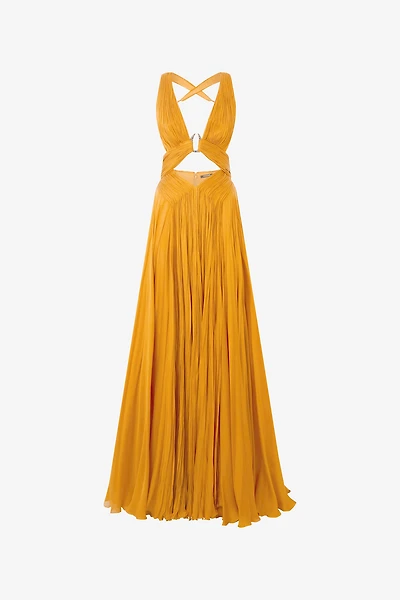 Extra-Long Pure Silk Dress