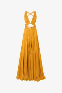 Extra-Long Pure Silk Dress
