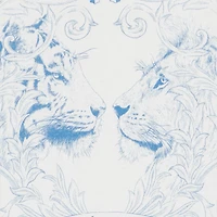 Milk White T-Shirt with Feline Print