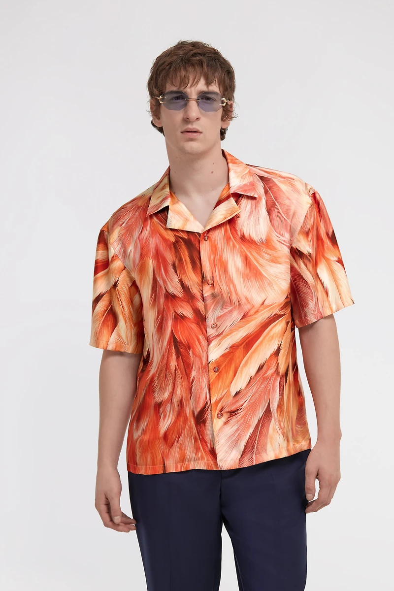 Plumange print shirt
