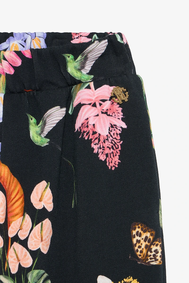 Track Pants with Tropical Print