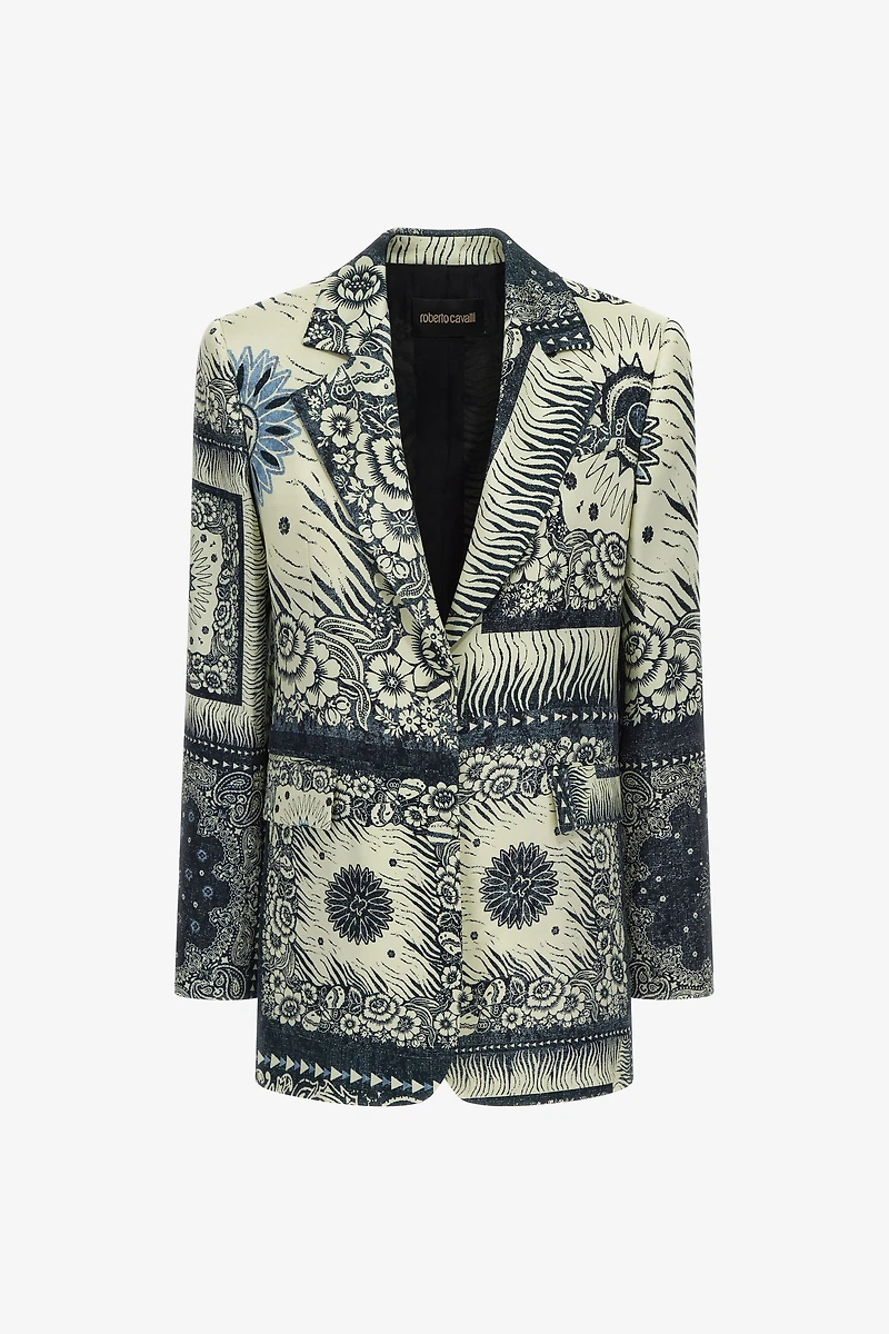 Bandana Print Blazer