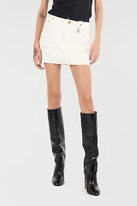 Frayed Denim Miniskirt