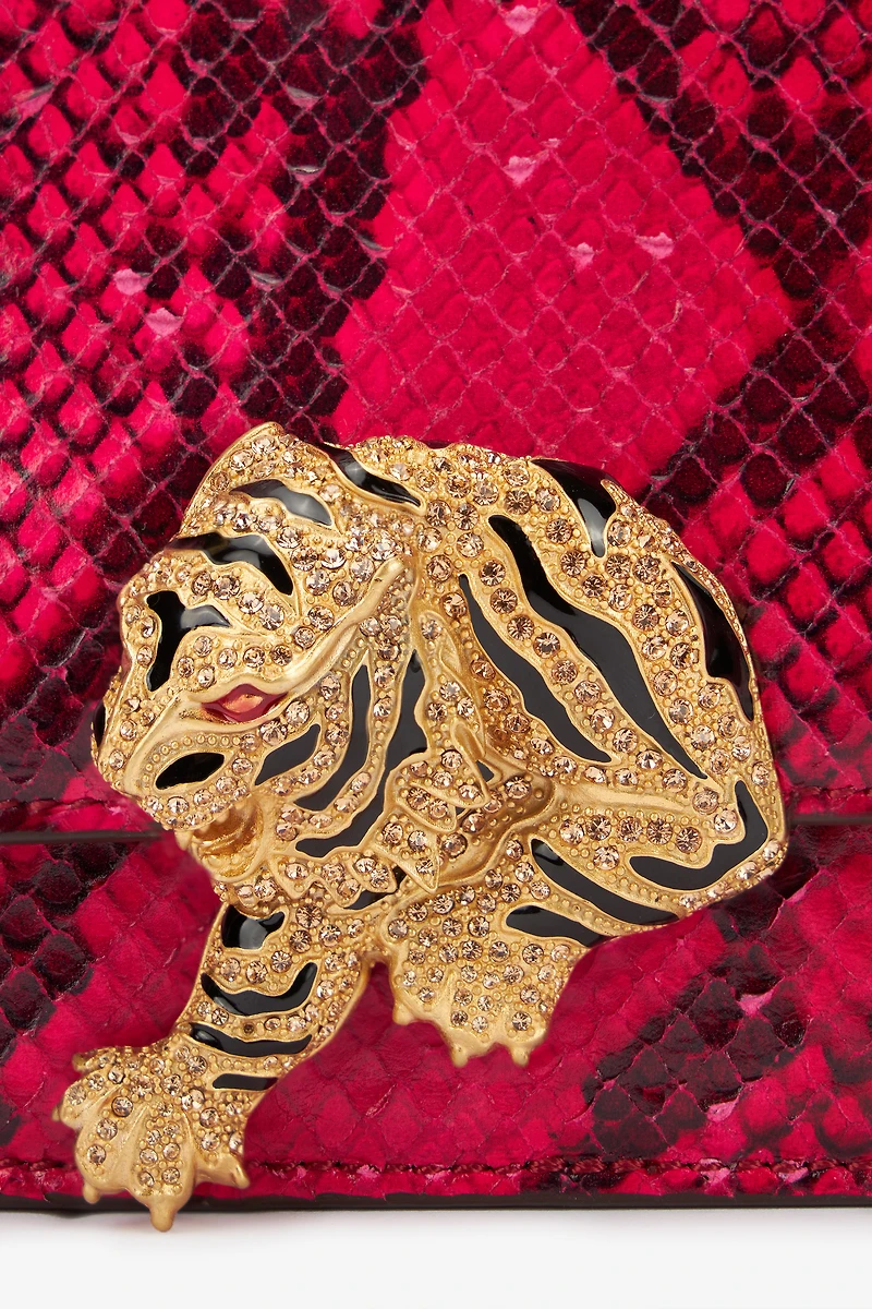 Python And Tiger-Print Bag