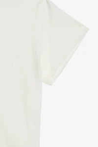 T-Shirt With RC Monogram And Floral Embroidery