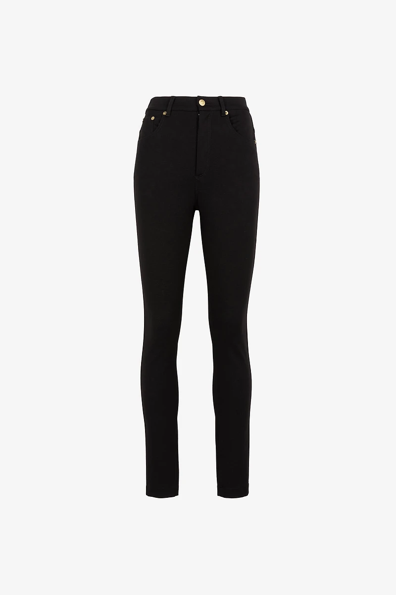 High-rise skinny trousers