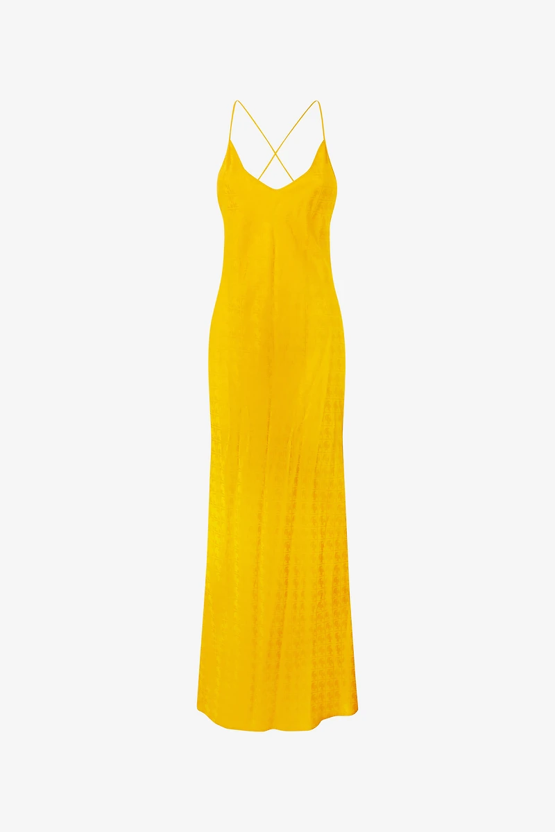 Long Dress With Mirror Snake Monogram