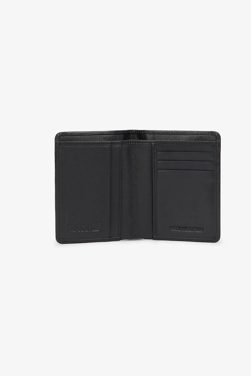 Black Wallet With Metal Logo