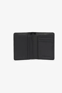 Black Wallet With Metal Logo