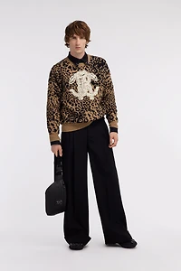 Jaguar Skin and Monogram RC print sweater