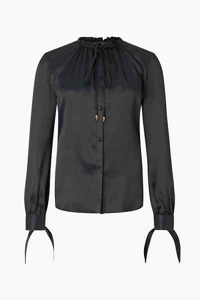 Snake-Effect Silk Shirt