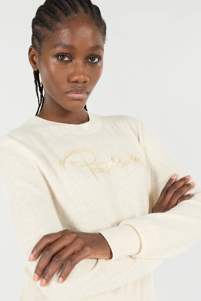 Sweater With Embroidered Logo