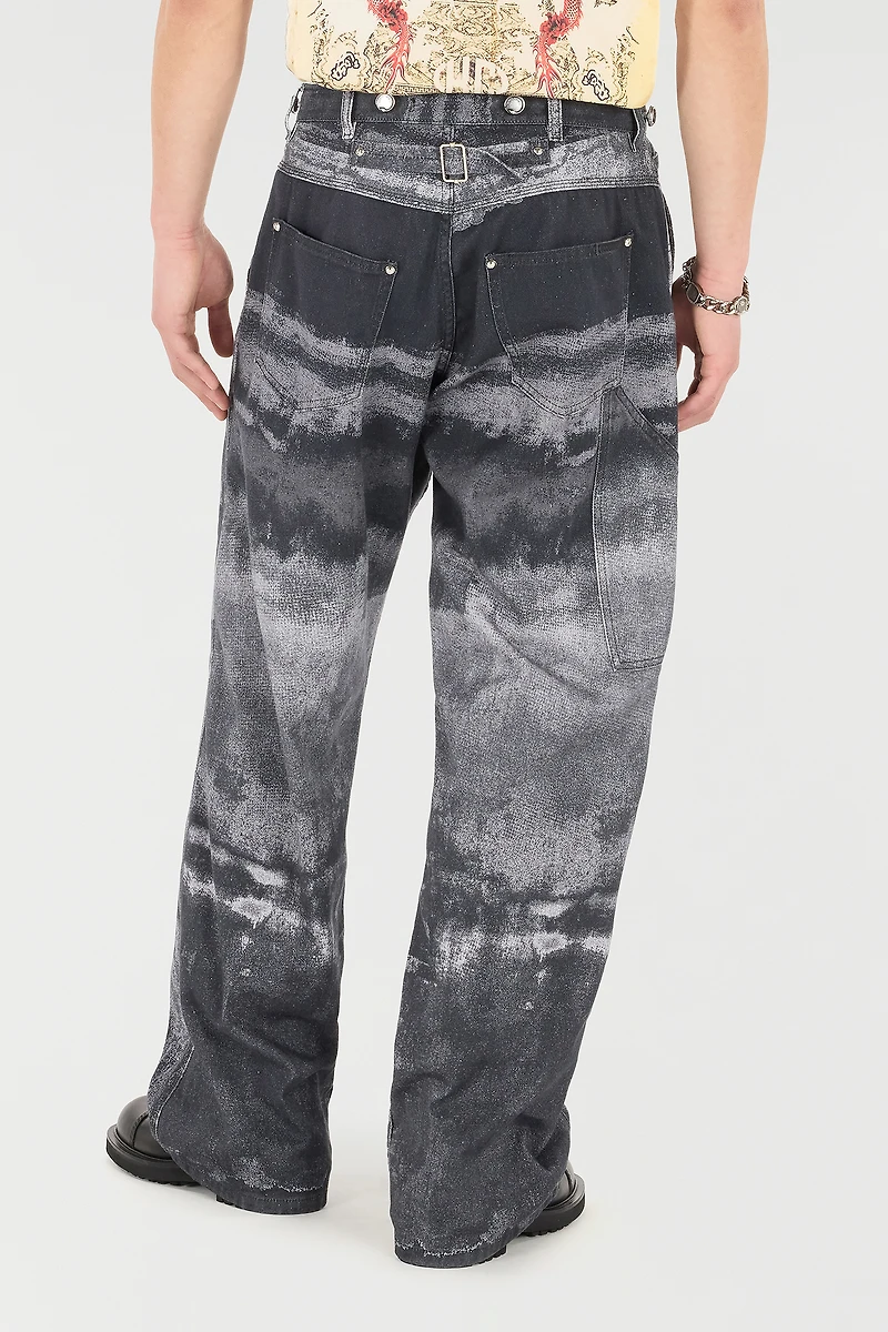 Pure Cotton Pants With A Used Effect