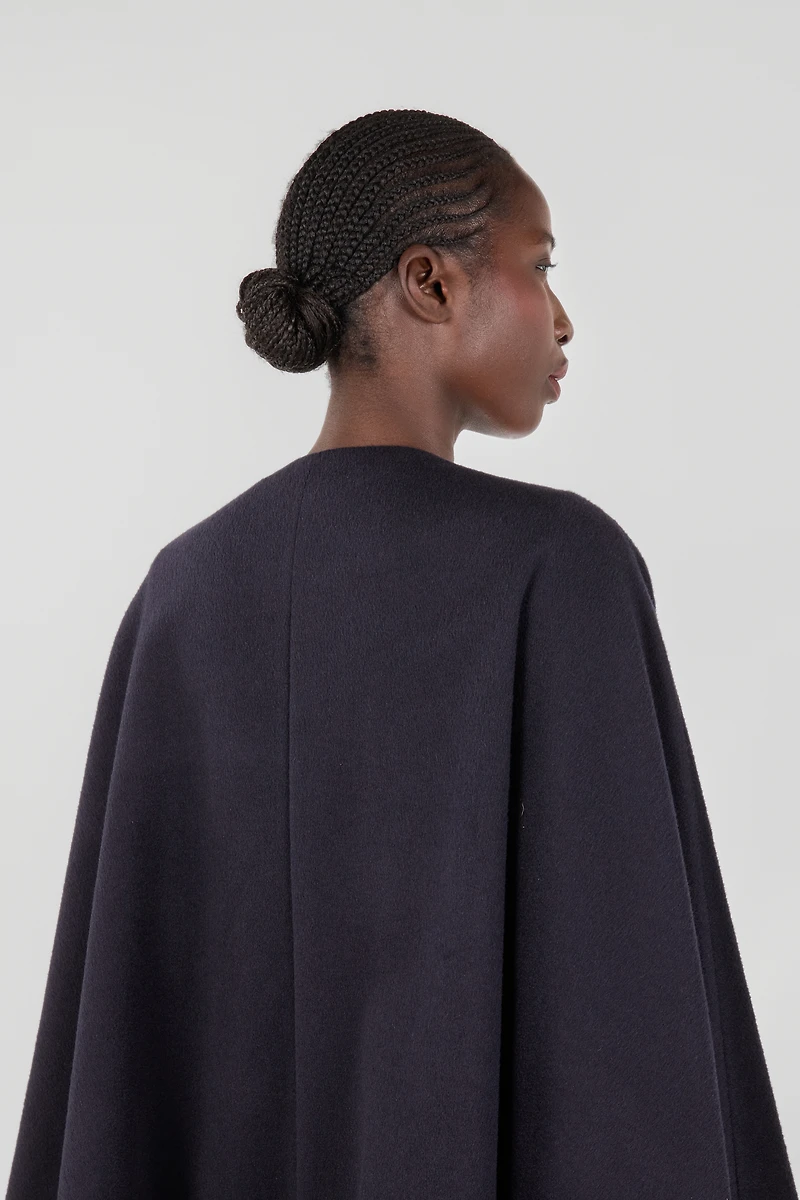 Cashmere-Blend Cape Coat