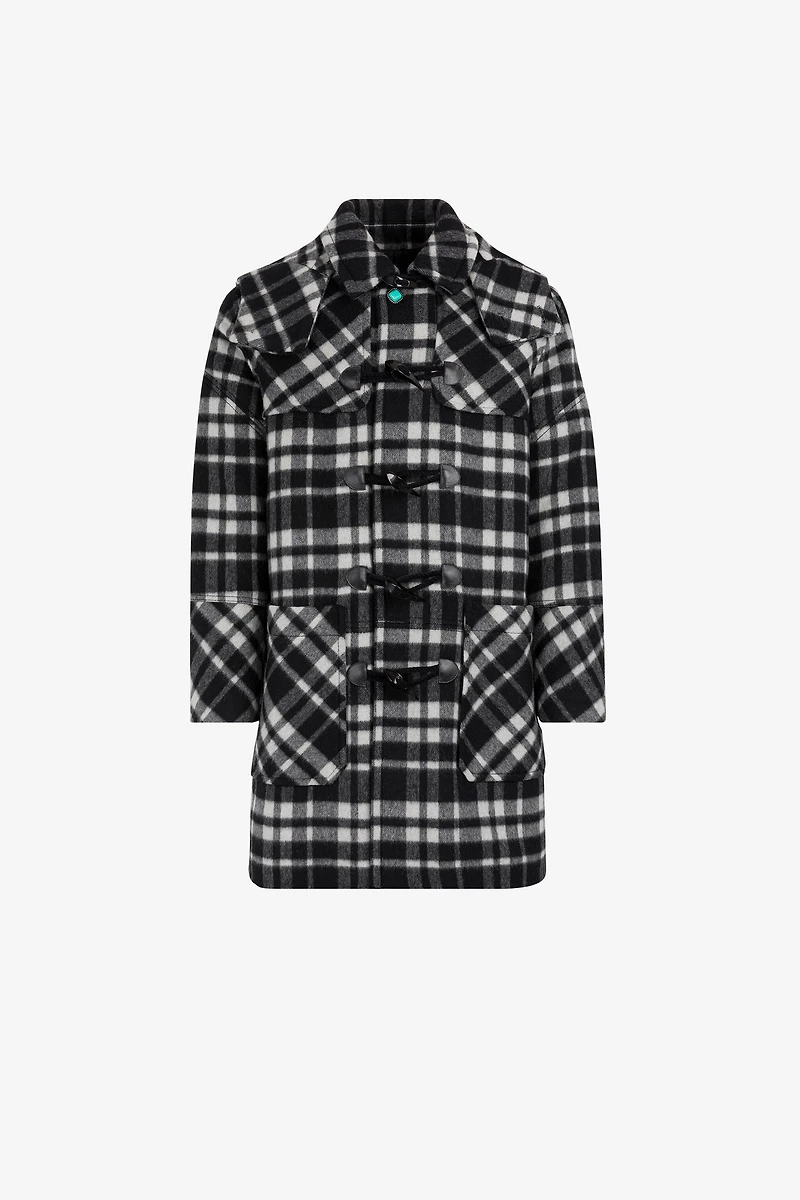 Plaid Duffle Coat