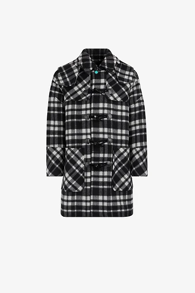 Plaid Duffle Coat