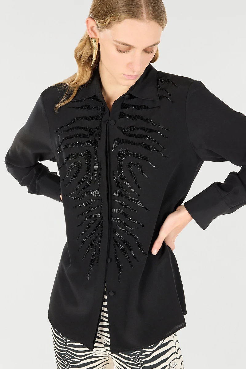 Sequined Tiger Skin Shirt