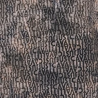 Faded Effect Trousers With All-Over Lettering