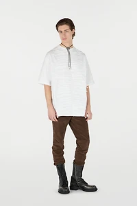 T-Shirt With Textured Zebra Pattern