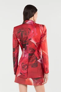 Rose-Print Blazer