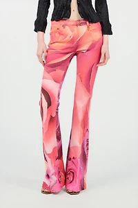 Fit & Flare Jeans With Garden Rose Print