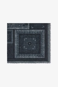 Shawl with Zebra Pattern and Logo