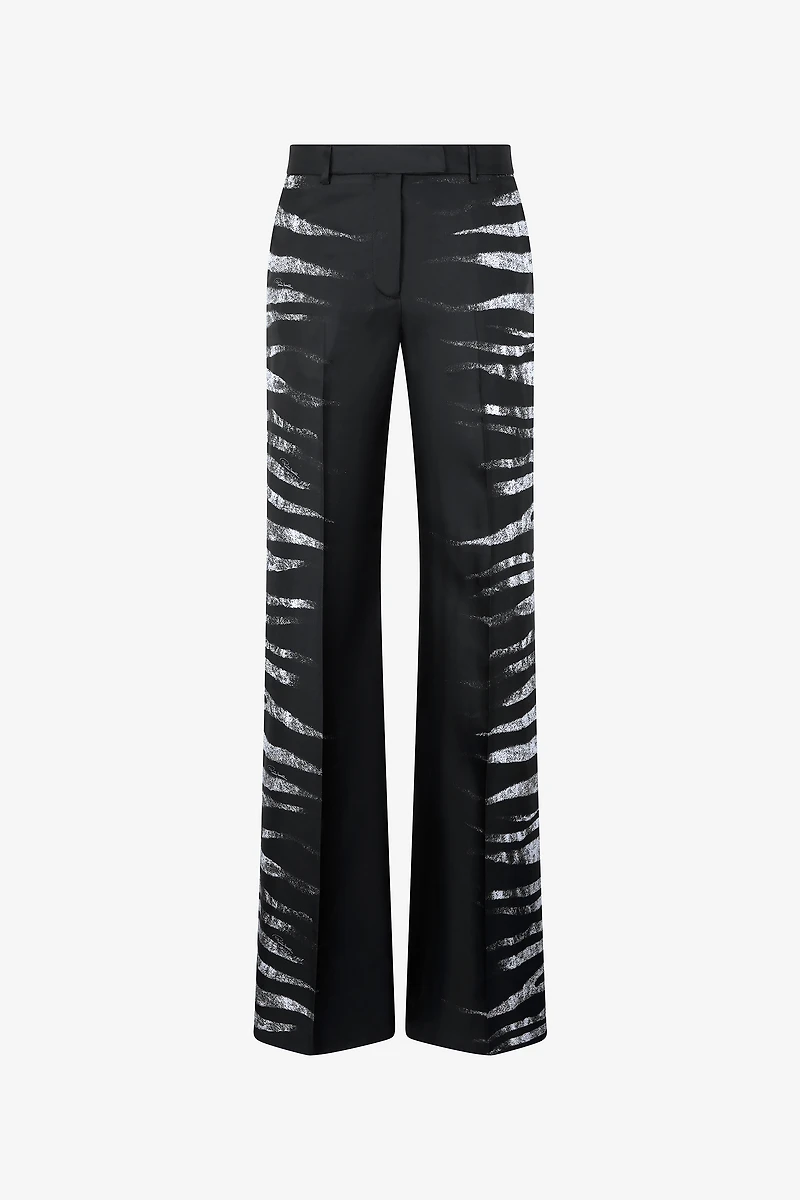 Pants With Side Zebra Print