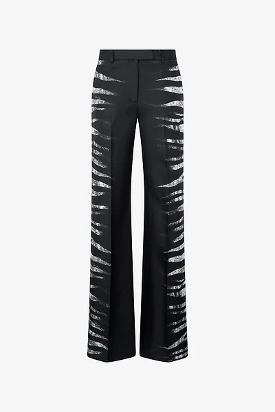 Pants With Side Zebra Print